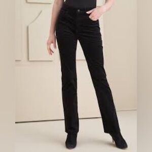 NWT Chico’s High Rise Velvet Slim Black Bootcut Jeans Size 12 Tall (2T)